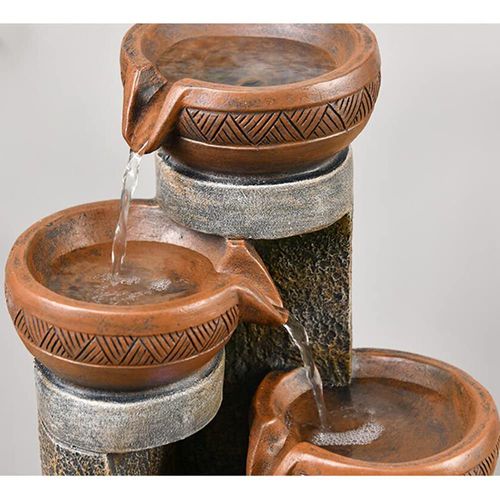 Tabletop Water Fountain Lucky Flowing Water Ornament, Chinese style indoor desktop fountain with circulating water pump for office desk, tea table, living room, home decoration, small relaxing water feature, COD Free Shipping, Pay on Delivery