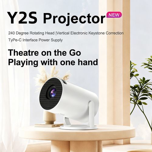 Portable Mini Home Projector With 240° Rotation Stand, Wireless Phone Screen Casting Projector