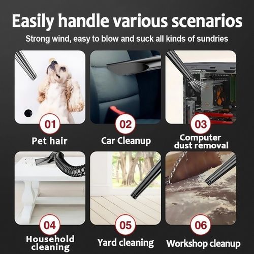 Cordless Handheld Leaf Blower, 3 in 1 Blowing Suction Spraying Rechargeable Dust Cleaner