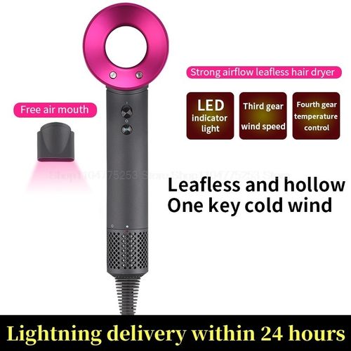 New Generation Professional High Speed Negative Ion Hair Dryer Set with Magnetic Nozzles and Auto Curling Barrels, Salon Hair Styling Tool