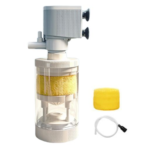 4W 3-in-1 Aquarium Filter Pump, Internal Submersible Water Pump Oxygen Aerator for Fish Tank Under 30cm