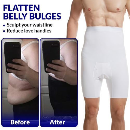 Men's Tummy Control Boxer Shorts High Waist Shapewear Compression Underwear, Breathable Elastic Body Shaper Shorts for Daily Wear, Office, Gym, Sports, M-XXL, COD Free Shipping, Pay on Delivery