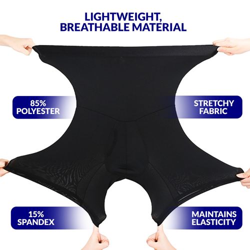 Men's Tummy Control Boxer Shorts High Waist Shapewear Compression Underwear, Breathable Elastic Body Shaper Shorts for Daily Wear, Office, Gym, Sports, M-XXL, COD Free Shipping, Pay on Delivery