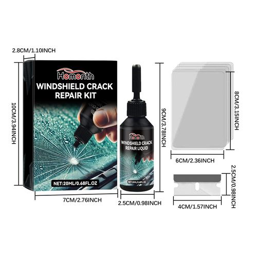 Car Windshield Crack Repair Kit, DIY Automotive Glass Chip Crack Repair Liquid Tool Set