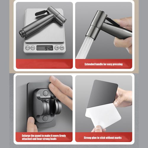 Toilet Bidet Sprayer 304 Stainless Steel Handheld Jet Spray Gun with 1.5m Flexible Hose and No-Drill Wall Bracket, High Pressure Bathroom Cleaning Sprayer for Toilet, Floor, Pet Wash, COD Free Shipping, Pay on Delivery