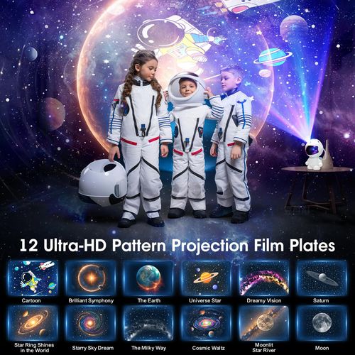 Astronaut Star Projector Galaxy Night Light Nebula Laser Projection Lamp, USB 5W Space Projector with Remote Control for Bedroom, Kids Room, Party, Relaxing Light, COD Free Shipping, Pay on Delivery