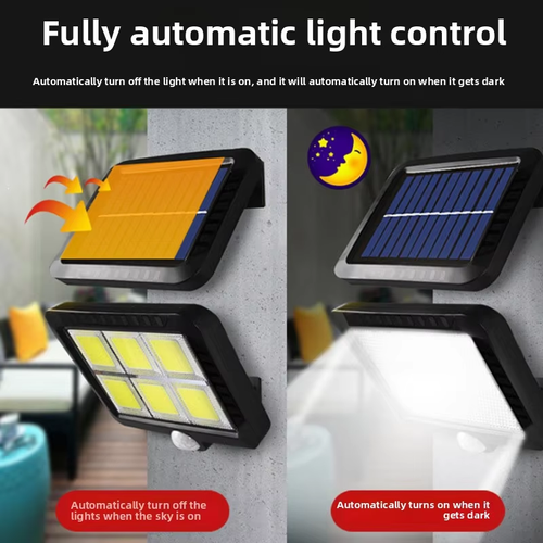 Separated Solar Motion Sensor Light, Outdoor Waterproof LED Flood Light for Garden Yard Garage