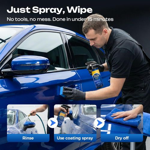 RayHong 120ml Car Coating Spray Quick Effect Wax Polish Agent, Car Paint Care Spray, Auto Gloss Coating Liquid for Car Cleaning, Paint Shine, Water Beading and Surface Protection, Buy 1 Get 4, COD Free Shipping, Pay on Delivery