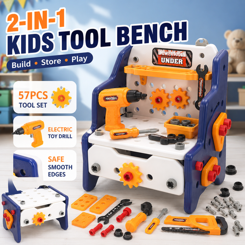 Kids Electric Drill Tool Box Toy DIY Screw Assembly Repair Kit, Children Pretend Play Maintenance Tool Set, Screw Disassembly Building Toy for Boys Learning, Home Play, Birthday Gift, COD Free Shipping, Pay on Delivery