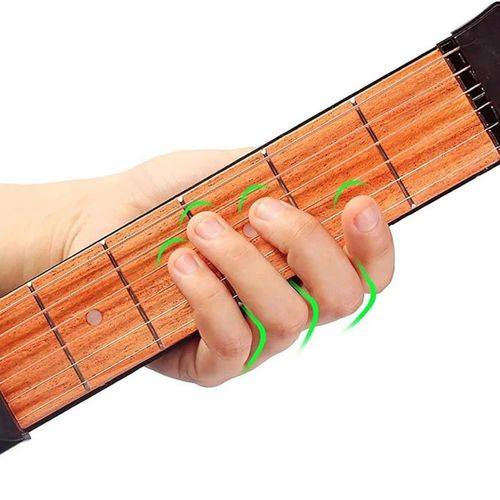 Portable Pocket Guitar Practice Tool, Mini Guitar Fretboard Trainer for Beginner Finger Exercise