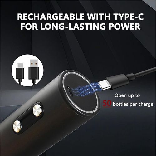 Rechargeable Electric Wine Opener, Automatic One Touch Wine Bottle Corkscrew for Home Party Bar