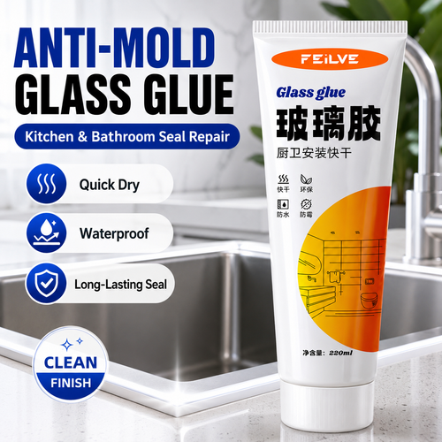 Glass Glue Waterproof Silicone Sealant Caulk 120ml, bathroom and kitchen gap filler for sink, toilet, bathtub, tile corner, window edge, and wall crack sealing, anti-leak home repair glue, easy to apply, COD Free Shipping, Pay on Delivery