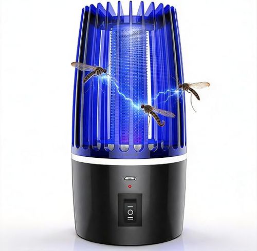 USB Rechargeable Electric Mosquito Killer Lamp, Portable UV Light Insect Trap for Indoor Outdoor Backyard Camping