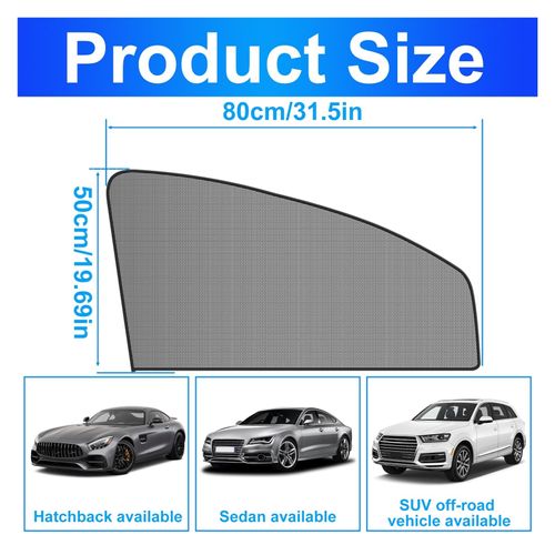 Car Window Sunshade Mesh Mosquito Screen Front Rear Door Shade Cover Set, Breathable Car Side Window Protector for Sun Shade, Insect Blocking, Parking, Driving and Travel, Buy 1 Get 3, COD Free Shipping, Pay on Delivery