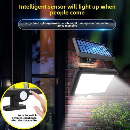 Separated Solar Motion Sensor Light, Outdoor Waterproof LED Flood Light for Garden Yard Garage