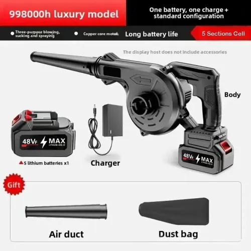 Cordless Handheld Leaf Blower, 3 in 1 Blowing Suction Spraying Rechargeable Dust Cleaner