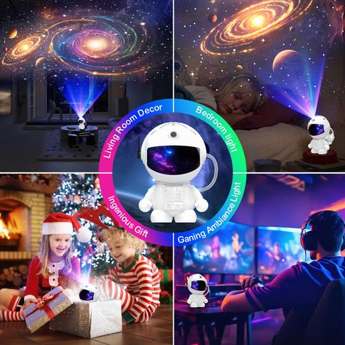 Astronaut Star Projector Galaxy Night Light Nebula Laser Projection Lamp, USB 5W Space Projector with Remote Control for Bedroom, Kids Room, Party, Relaxing Light, COD Free Shipping, Pay on Delivery