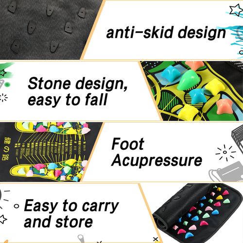 35x120cm Foot Massage Mat Pebble Acupressure Foot Pad, Non-Slip Foot Massage Carpet for Home Walking, Foot Relaxation, Office Break, Daily Foot Exercise, COD Free Shipping, Pay on Delivery