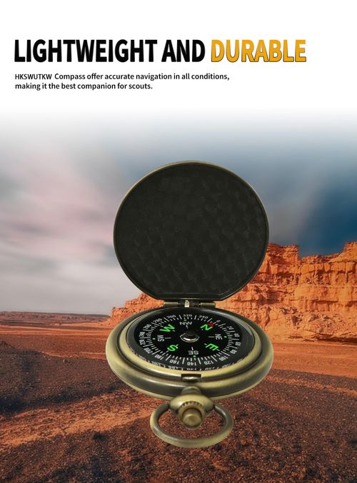 G50 Pocket Compass Vintage Luminous Outdoor Navigation Compass, Portable Direction Compass for Hiking, Camping, Travel, Outdoor Adventure and Night Use, COD Free Shipping, Pay on Delivery
