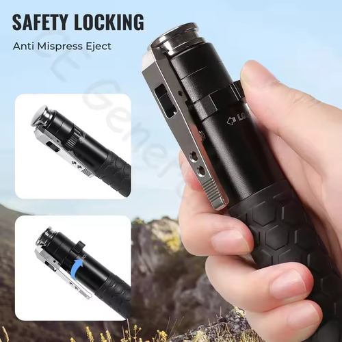 One-Press Eject Defense Baton: Instant Deploy in Narrow Spaces | Compact Self-Defense Tool for Emergency