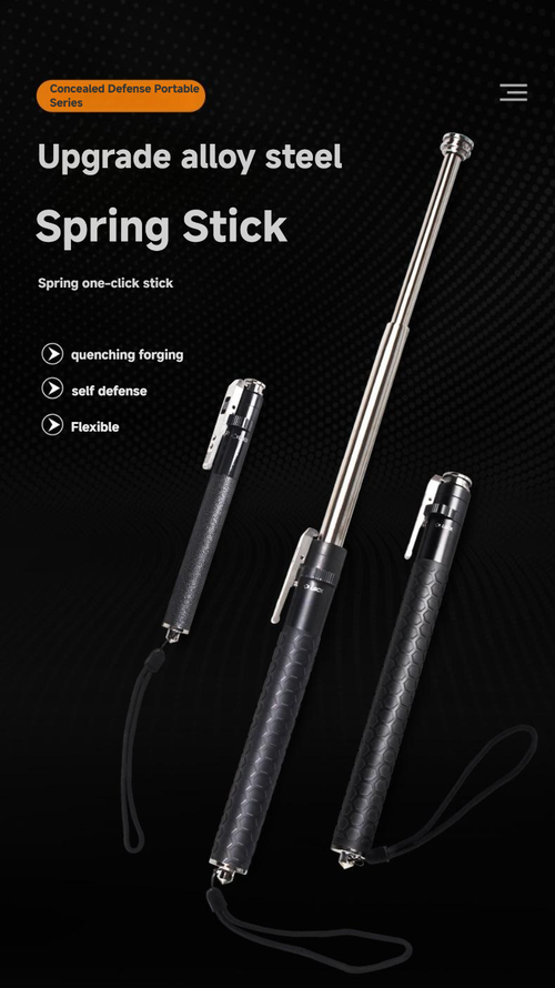 One-Press Eject Defense Baton: Instant Deploy in Narrow Spaces | Compact Self-Defense Tool for Emergency