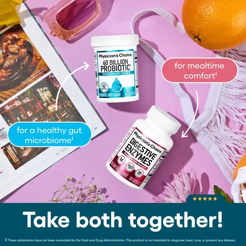 Physician's Choice 60 Billion Probiotic - Daily Gut Health, Digestive & Immune Support for Men and Women