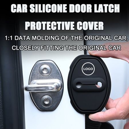 Custom-made silicone car door lock protector covers (4 pieces)