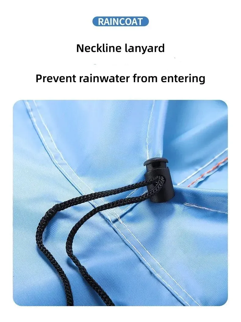 One - piece full - body electric bike raincoat, thickened and lengthened. fully rainproof for riders