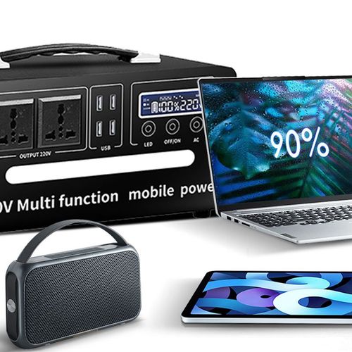 378WH Energy Storage Power Station,Battery Portable Power Station 300W,for Home Backup, Outdoor