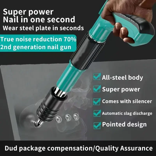 Nail Wall Fastening Tool for Cement Wall, Manual Steel Nails Machine Tool, Concrete Nail Machine, Mini Portable Nail Shooting Machine for Household Woodworking