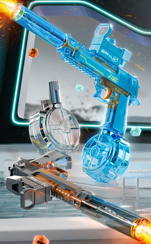 Desert Eagle combined with flamethrower, high-pressure water gun with lighting effect