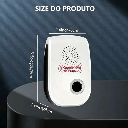 Repelente de Pragas Ultrassônico, Repelente Eletrônico de Pragas Tomada Interna para Insetos, Baratas, Aranhas, Formigas, Percevejos, Mosquitos e Ratos para Casa, Cozinha, Garagem e Armazém.