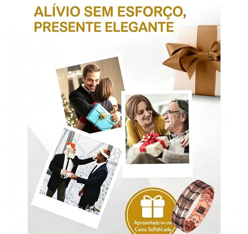 Pulseira de Cobre Feraco para Homens, Pulseiras Magnéticas de Ultra Força 3X, Cobre Puro 99,99% com Ímanes de Neodímio de 3500 Gauss, Ajustável.