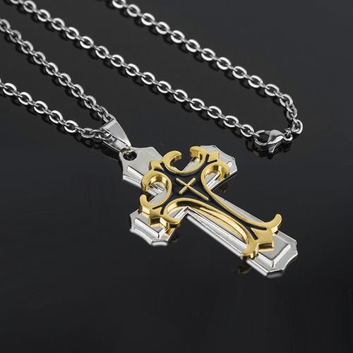 🔥🔥🔥Explosive fashion jewelry Europe and the United States retro hipster male cross necklace personality type man 549044ZJ