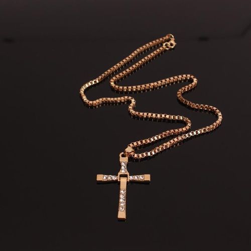 🔟Fast and Furious cross necklace Torredo personality necklace men hip hop style European and American pendant jewelry