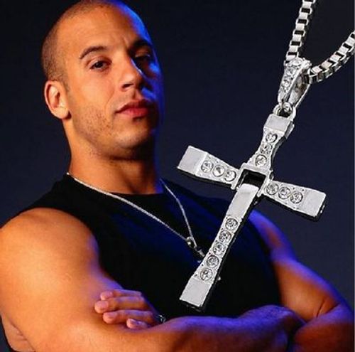 🔟Fast and Furious cross necklace Torredo personality necklace men hip hop style European and American pendant jewelry