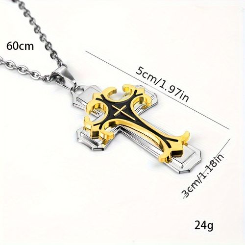 🔥🔥🔥Explosive fashion jewelry Europe and the United States retro hipster male cross necklace personality type man 549044ZJ