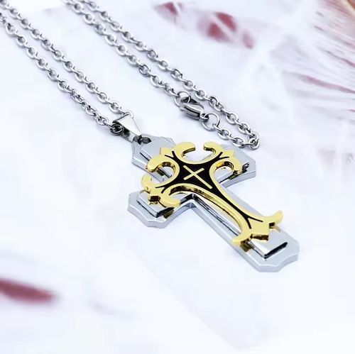 🔥🔥🔥Explosive fashion jewelry Europe and the United States retro hipster male cross necklace personality type man 549044ZJ