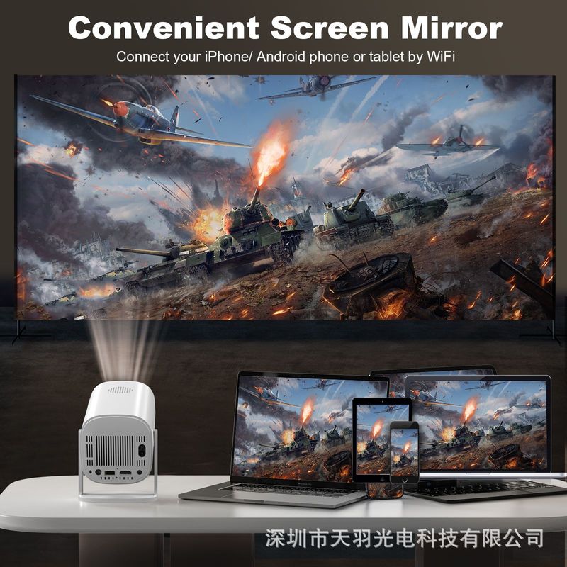 (Big Sale ⛄) 3D game projector,  Equipped with a pair of joystick game controllers.