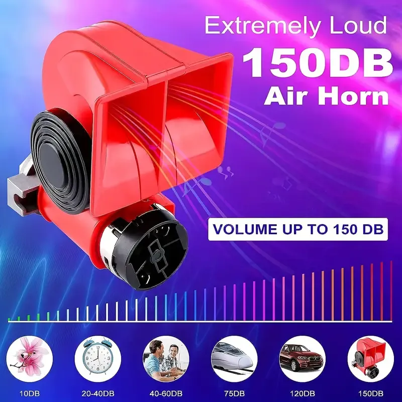 Want to upgrade your car horn. Try this newly designed compressed air pump horn. Big voice and big power. Easy to install