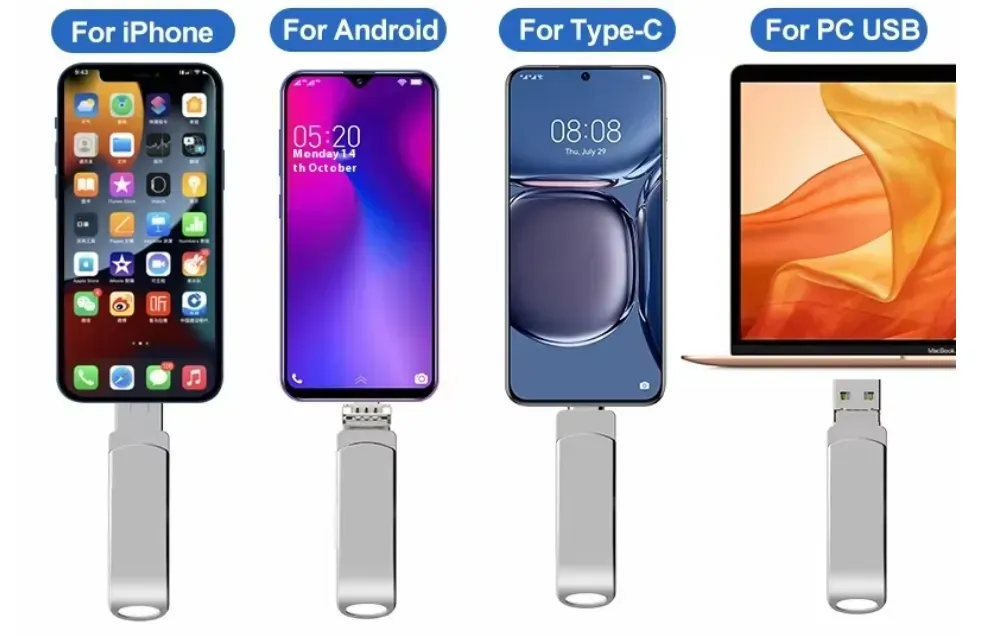 4 in 1 256GB mobile phone OTG USB Flash Drive