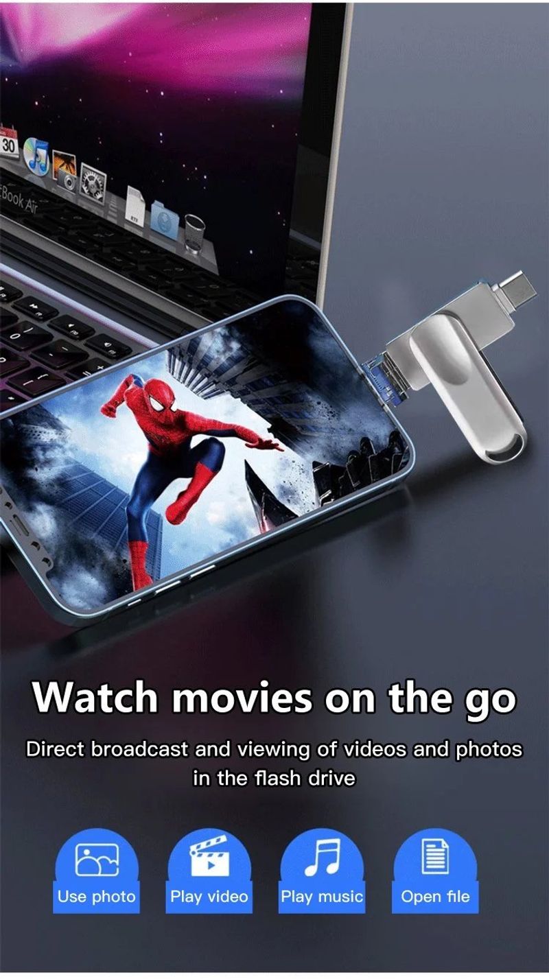 Large-capacity four-in-one mobile phone expansion flash drive