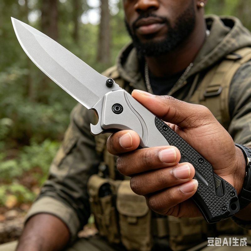 (Big Sale ⛄)🔥 American wilderness survival multifunctional military folding knife.