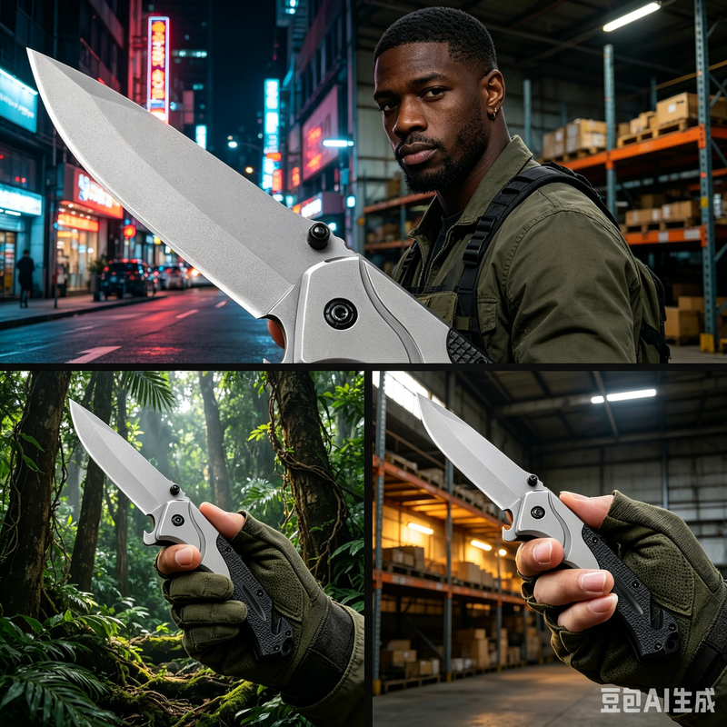 (Big Sale ⛄)🔥 American wilderness survival multifunctional military folding knife.