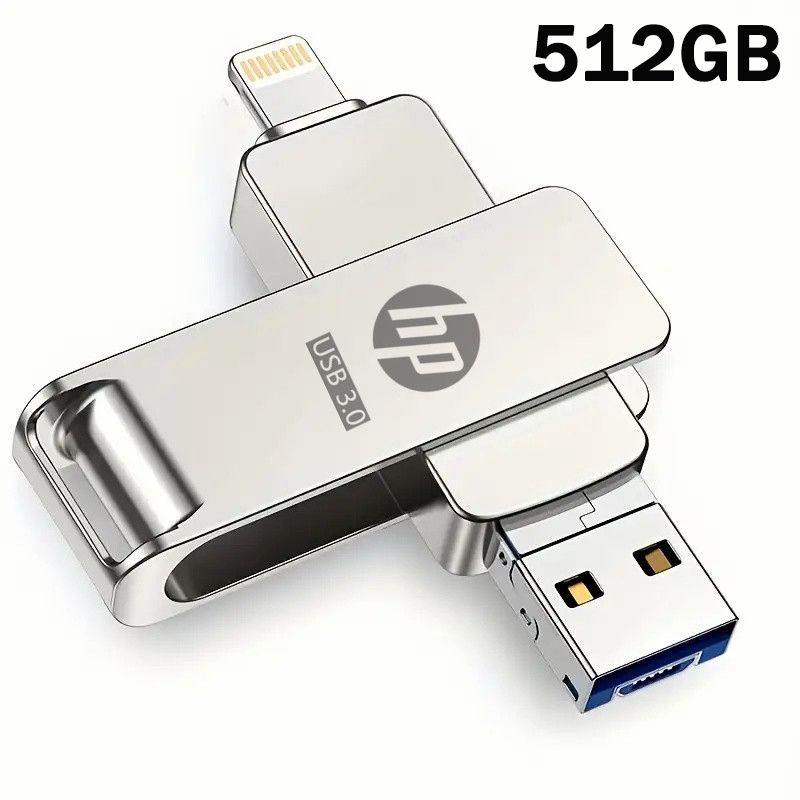 HP Technology512GB high-speed flash memory  + USB 3.0 .4 in 1 Mobile Phone Computer U-Disk.Limited-time 45% discount offer