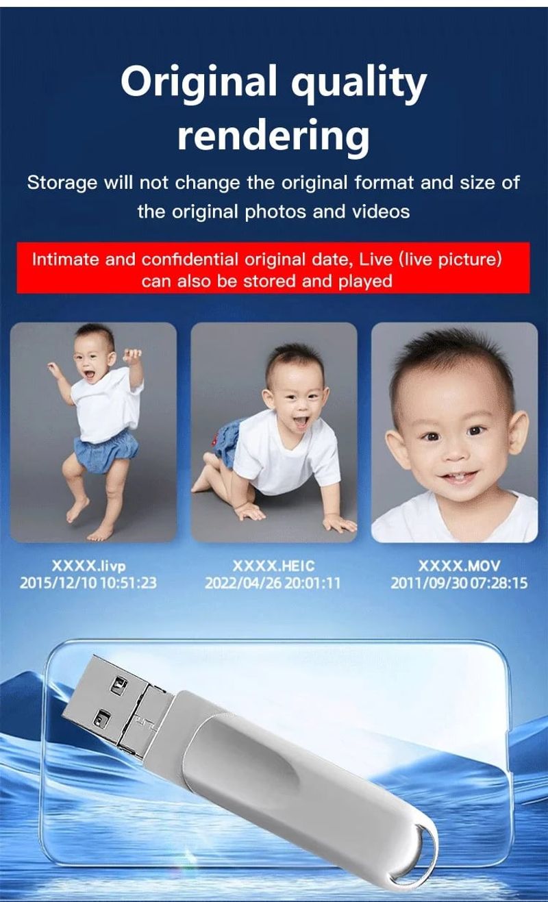 Large-capacity four-in-one mobile phone expansion flash drive