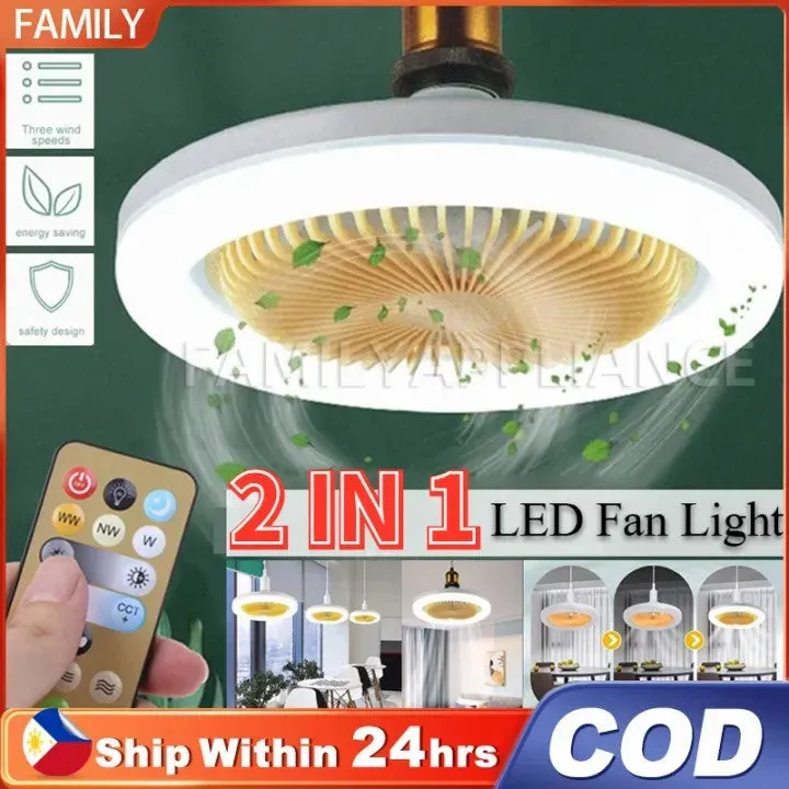 🔥Latest 2 in 1 ceiling fan with light. Quiet and comfortable energy saving. Invisible ceiling fan light. Remote control multi-gear high wind power. Multi-color LED lights are adjustable