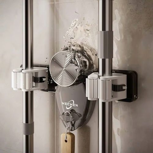 Creative Suction Cup Mop Clamp