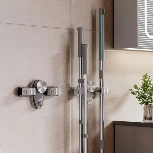 Creative Suction Cup Mop Clamp