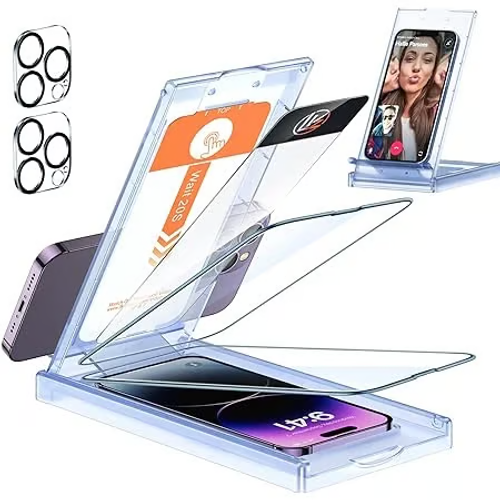 📱New Auto-align Screen Protector Box For IPhone -Dust Free Without Bubbles
